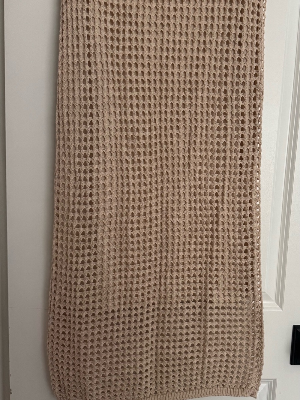 Steve Madden Cream Colored Crochet Knit Maxi Skirt Size XL